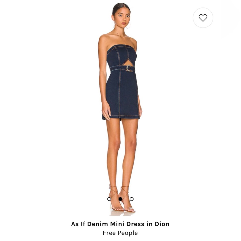 free people as if denim mini dress in dion size medium